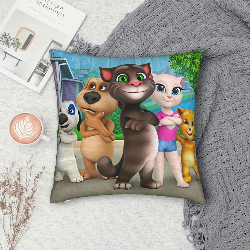 Pillow Case Game T-Talking T-Tom And F-Friends Custom Pillow Cover For Office Car Home Decor Kawaii Pillowcases