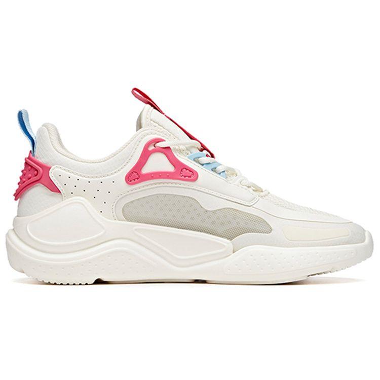 Anta Casual Low-Top Running Shoes Women Sneakers White Red 122038859-1