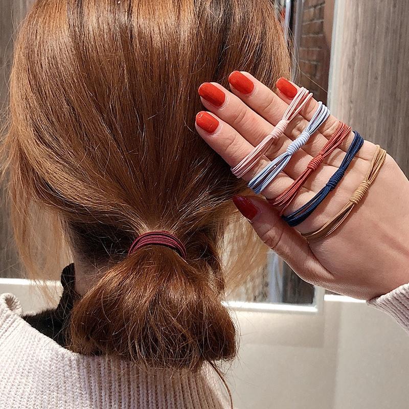 20Pcs Korean Women's Hair Tie Rubber Band simple High Elastic Durable Hair Ring Simple Temperament Hair Rope Hair Accessories