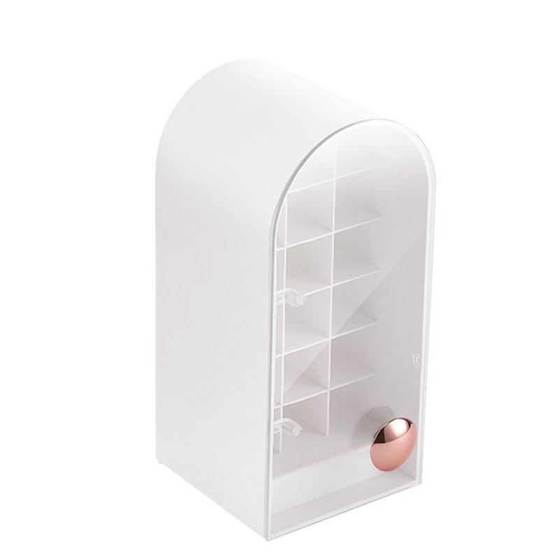 

Органайзер для косметики, органайзер для хранения помад с крышкой, пылезащитный, водонепроницаемый, держатель для помады, чехол для туалетного столика белый