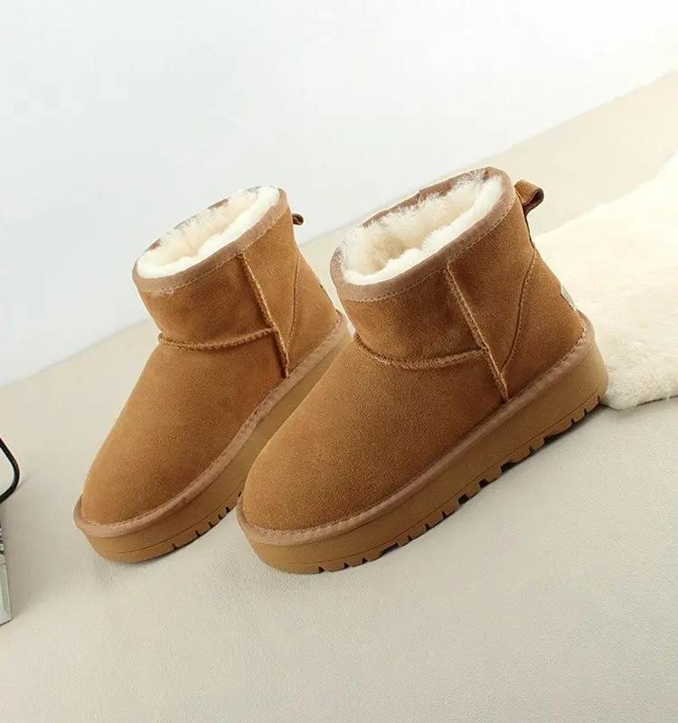 Bottes à plateforme en velours pour femmes, automne hiver, créateur, semelle souple, chaussures en coton pour femmes, bottes de neige antidérapantes à la mode, femme