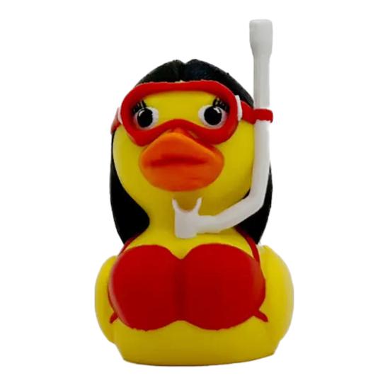 1/2Pcs Diving Duck Figurine 3D Printed SPA Duck Statue Cartoon Animal Sculpture Home Office Desktop Decoration Ornament