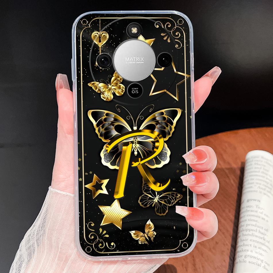 For Honor X6D X8D X9D 4G 5G Case Dreamy Color Letters Clear Covers For HonorX6D X 8D X9D Soft TPU Silicone Anti Drop Back Cover