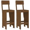VidaXL Set of 2 Bar Stools, Pub Chair, Bistro Seat, Terrace Furniture Balcony Patio Garden Outdoor, Brown 825362