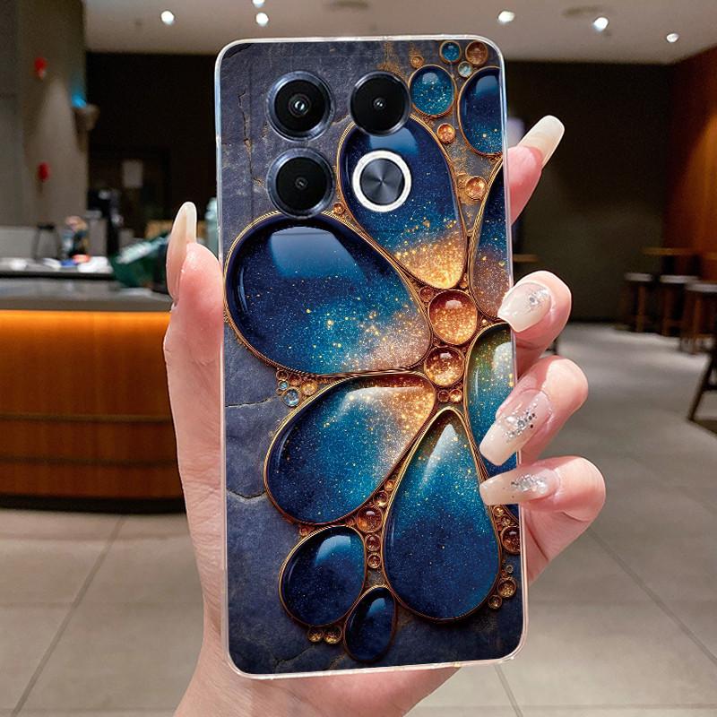 Unique Design Pattern Phone Case For Infinix Note 40 5G/X6851/X6852 Shockproof Soft Casing Soft TPU Transparent Back Cover