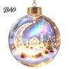 Personalisierte Weihnachtsgeschenkideen Beleuchtete Kugeln, 3D-Miniatur-Szene zum Aufhängen mit warmem LED-Licht, Einzigartige Souvenir-Geschenke, Klares Acryl