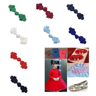 Quatre Feuilles Forme de Gourde Bouton de Fermeture Nœud Cheongsam Chinois Attache Ruban Costume Chemise Tang Suit DIY Couture Artisanat