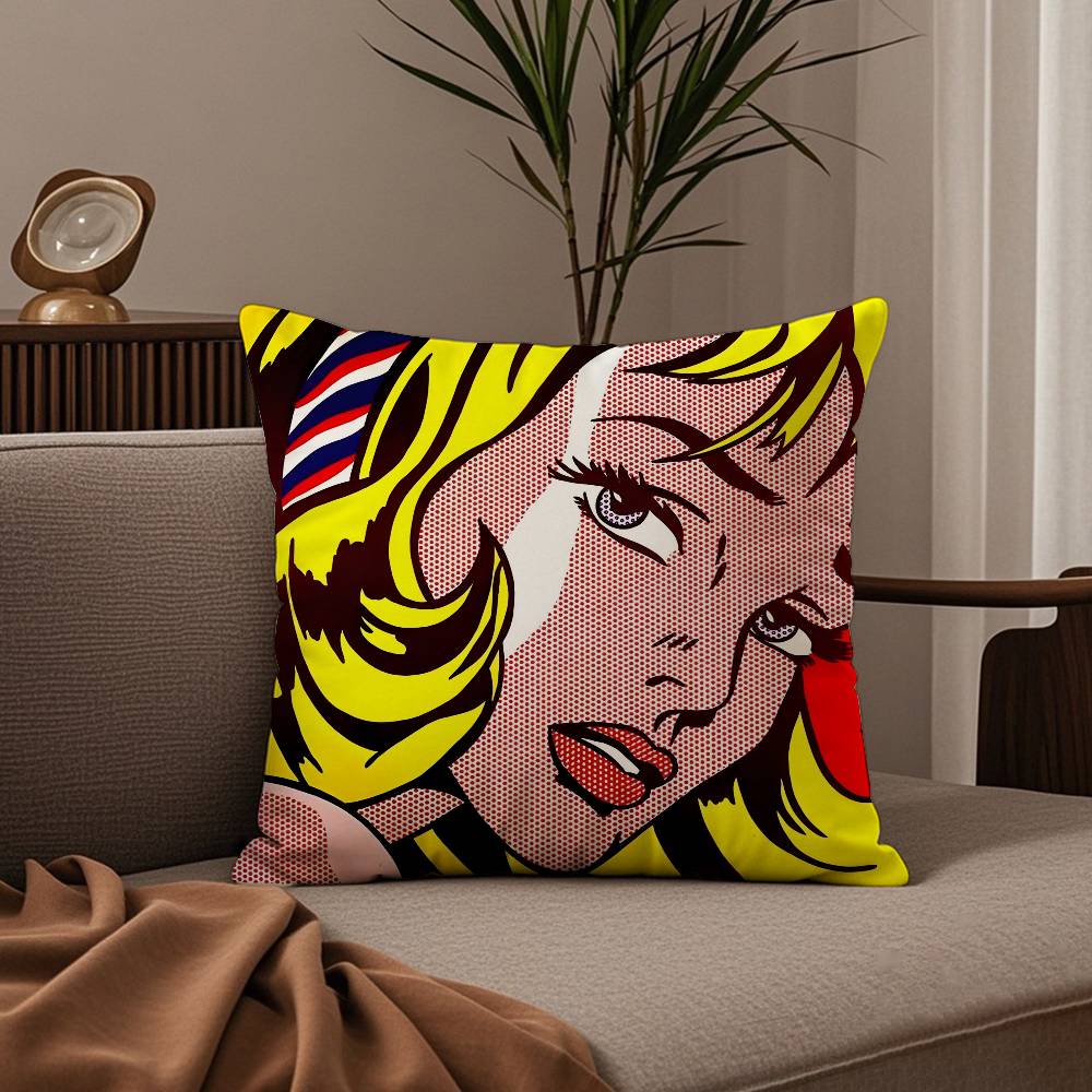 Roy L-Lichtenstein Art Pillow Case good printing pillowcase living room sofa cushion cover bedroom room decor
