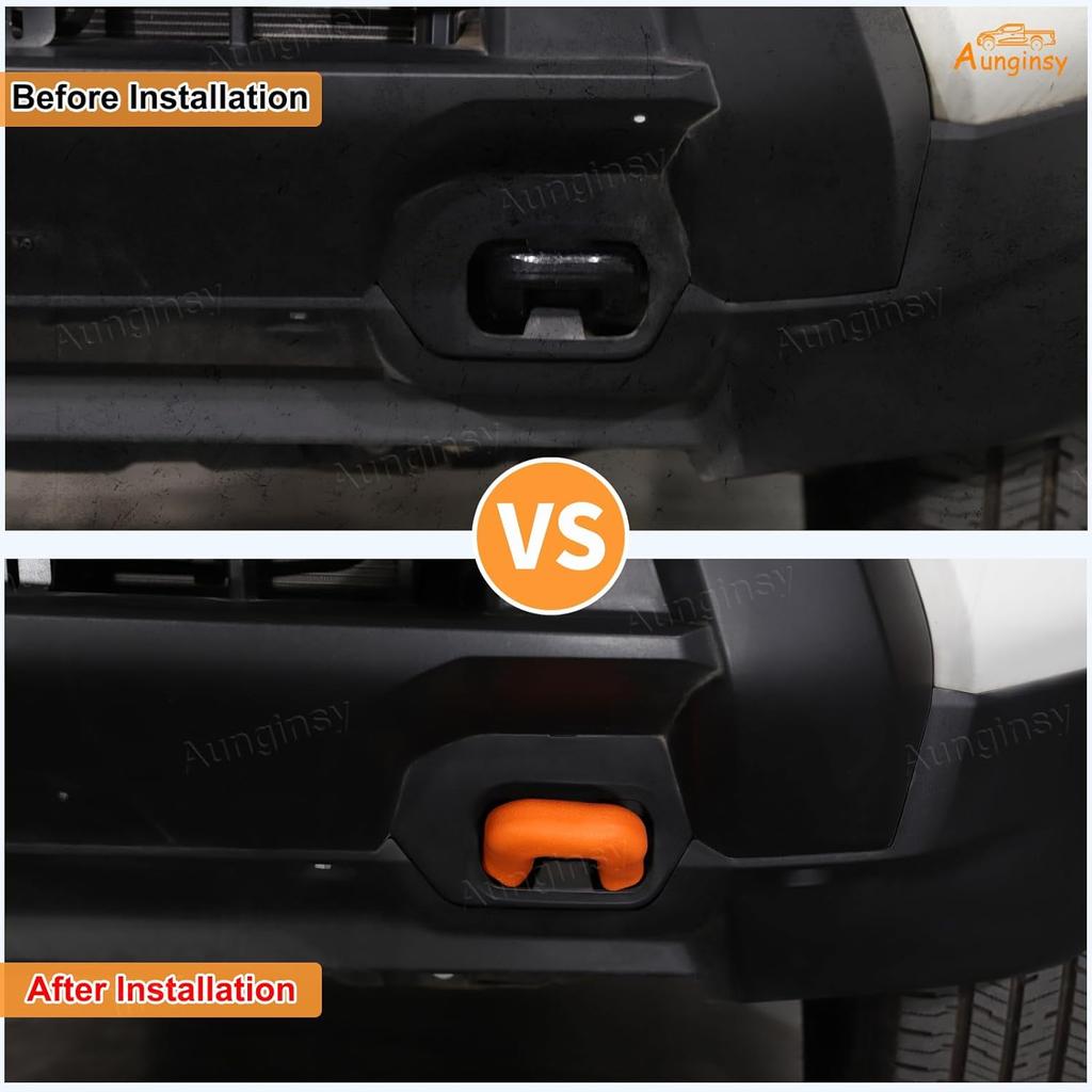 Aunginsy Front Bumper Tow Hook Covers Compatible with Nissan Frontier 2022-2025 Pickup Front Bumper Tow Trailer Hitch Receiver Cover Towing Hitch