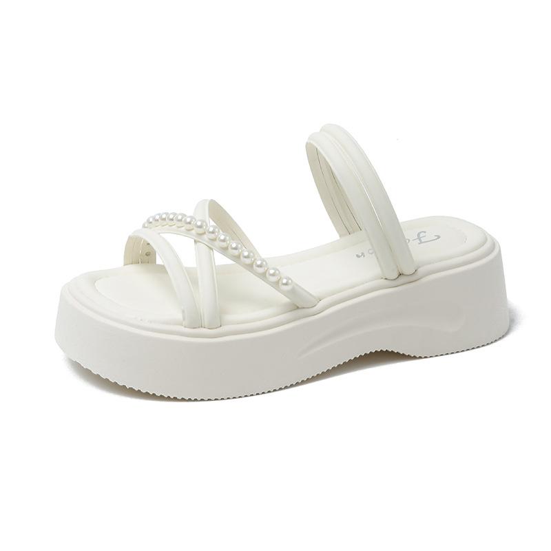 Thick-bottomed Roman Air-cooled Slippers for Women To Wear In the Summer of 2025 New Thick-bottomed Pregnant Women's Beach Cool Slippers