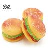 Jouet à mâcher Burger réaliste 2PCS Chien Siffleur Forme Vinyle Non Toxique Animaux de compagnie Jeu Interactif pour le Nettoyage des Dents et l'Activité