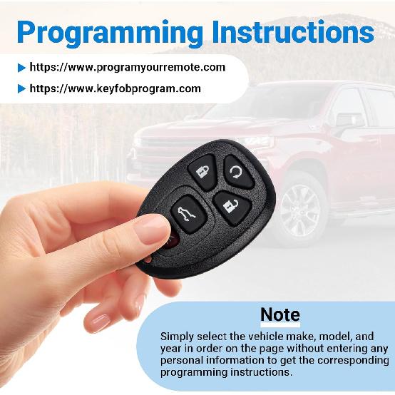 Car Key Fob Compatible with GMC Acadia 2007-2016 Yukon XL/Chevy Suburban Tahoe Traverse/Cadillac Escalade SRX/Buick Enclave Keyless Entry Remote 5