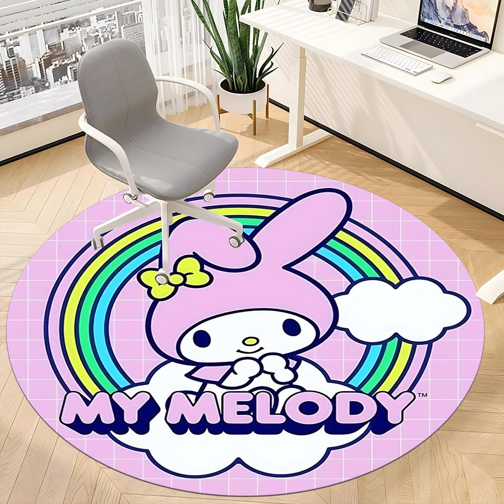 My Melody Sanrio Office Round Area Rug, Under Office Chairs Bedroom Living Room Home Decor A0908160