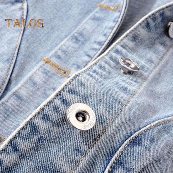 Τζιν παλτό με φερμουάρ, φθινοπωρινή άνοιξη, μονόπετο, αμάνικο, κουκούλα, τσέπες, φαρδύ μπουφάν, κορδόνι, κοντό γιλέκο για καθημερινή χρήση