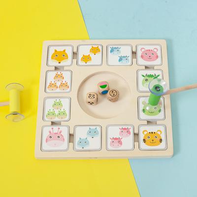 Frühes Lernen Tier-Zuordnung Magnetspiel - Hölzernes Lernspielzeug für Kinder zur Entwicklung digitaler Kompetenzen Interaktion