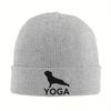 New French Bulldog Loves Yoga Knitted Caps Womens Unisexs Beanies Autumn Winter Hat Casual Cap
