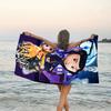 1pc Coraline7 Beach Towel with Custom Name, Beach/Swimming/Bath/Picnic/Camping Towel, Suitable for Seaside Beaches