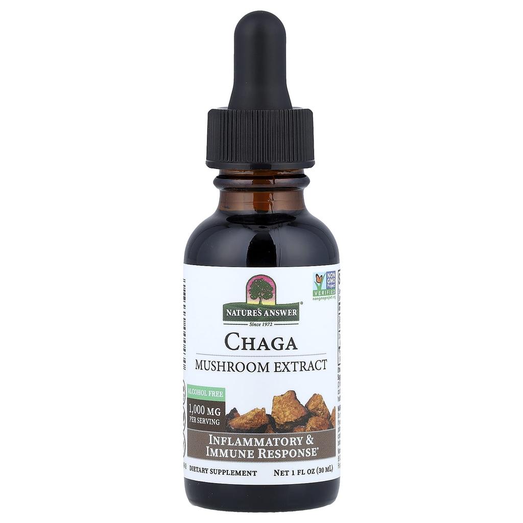 Nature's Answer Chaga Mushroom Extract, Alcohol-Free, 30ml (1 Fl Oz)