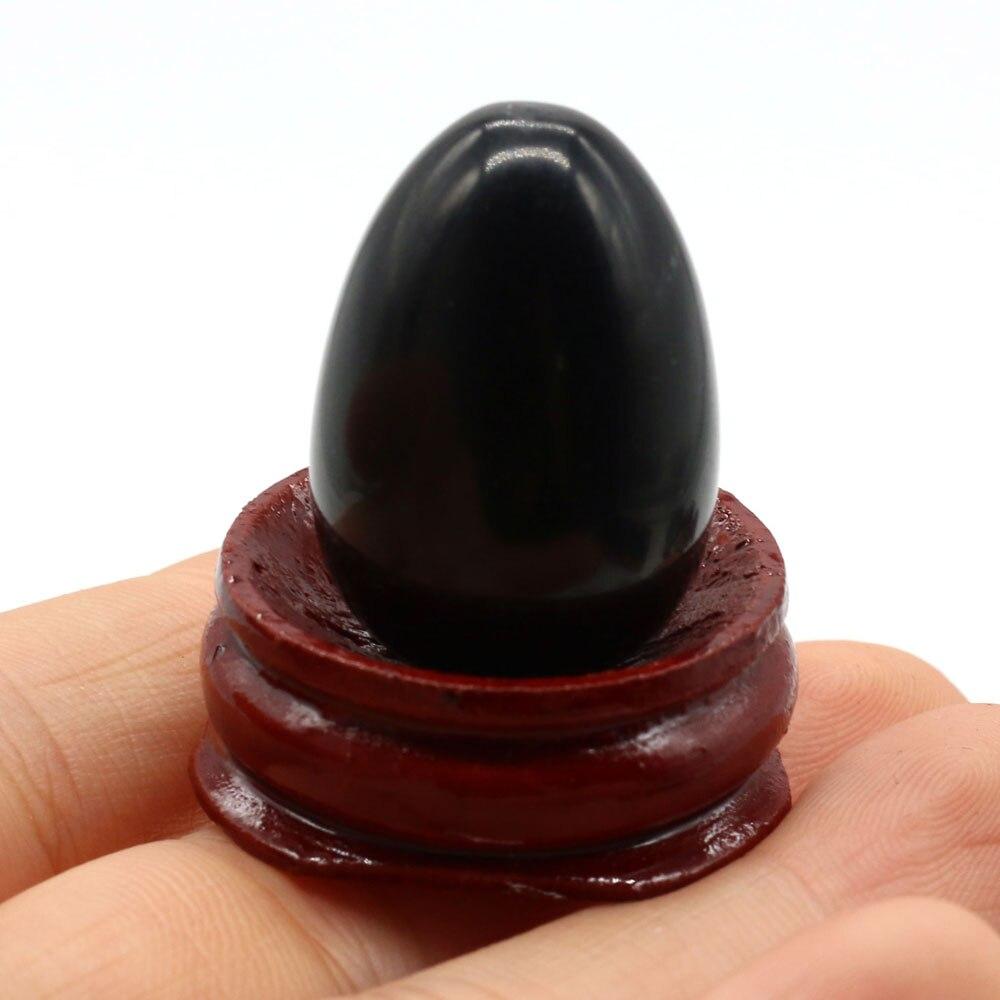 Natural Stone Decoration Egg-Shapedl With Base Artificial Ornament Lucky Gift Bed-Room Garden Office Desk Ornaments