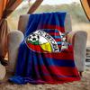 Fc Viktoria Flannel Blanket Soft Warm All-Season Throw, Design for Camping, Car Travel, Hiking Sofa, Bed, Office Perfect Gift for Parties