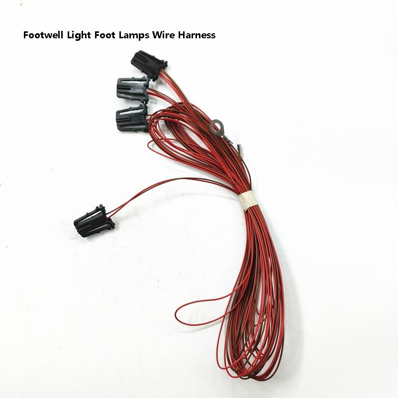 For VW Golf 6 Jetta MK5 MK6 Tiguan Passat B6 Polo 9N 6Q0947415 5ND947415 6L0947415 Car Footwell Light Foot Lamps & Wire Harness 1Pcs Wire Harness