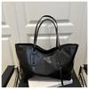 Retro Fashion Large Capacity 2025 Casual Solid Color New Commuter Retro Soft Surface Tote Underarm Shoulder Bag