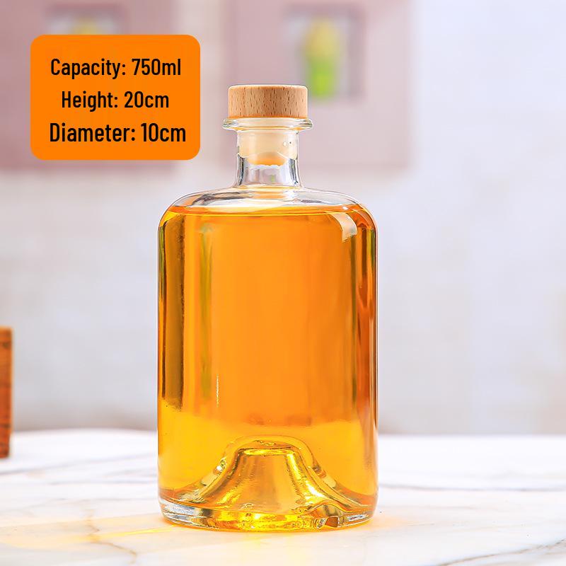 New Transparent Glass Bottle for Fruit Wine, Foreign Liquor, Ginseng White Wine, Cold Brew, and Portioning