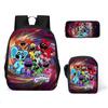 Lachende Critters Schultasche Dreiteiliges Set Cartoon Rucksack Umhängetasche Federmäppchen Lachende Critters