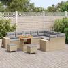 Ensemble de Canapés de Jardin vidaXL 12 Pièces avec Coussins en Rotin Synthétique Beige, Ensemble de Salle à Manger 3363992
