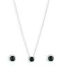 Abdesigns Diamond Pendant Set, Silver Plated Indian Pendant Set,Pendant Set, Synthetic Lab Grown Diamond Pendant Chain