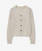Lady Volume V-Neck Wool Button Knit Cardigan_Beige