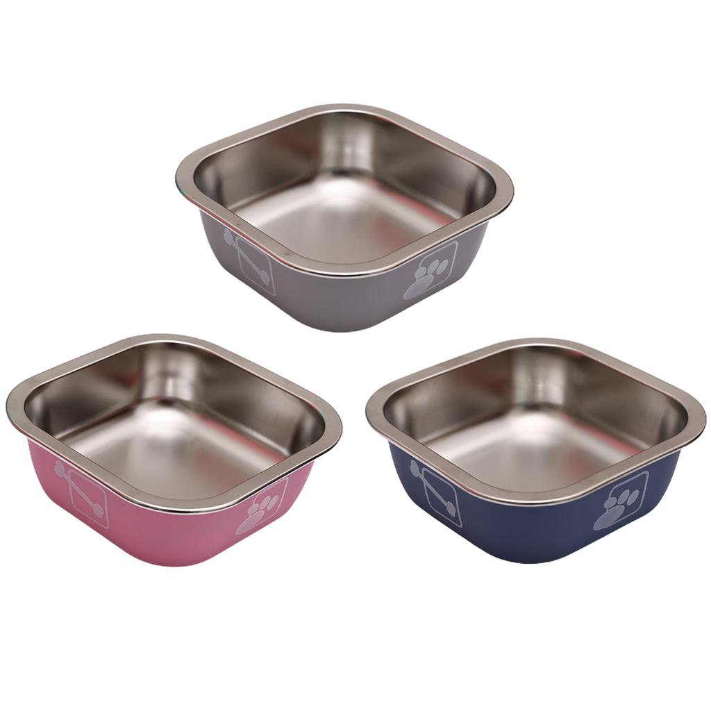 Dogs Bowl Stainless Steel Cat Bowl Pet Bowl Anti Slip Dog Bowl Cat Feeding Bowl Dog Water Bowl Pet Feeding Bowl Portable
