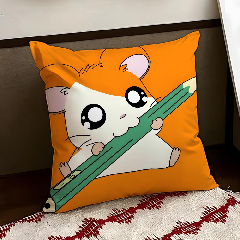 Cute HHamtaro Cushion Cover Reversible Soft Durable Pillow Cover Home  Car MultiScene Use for Daily Comfort