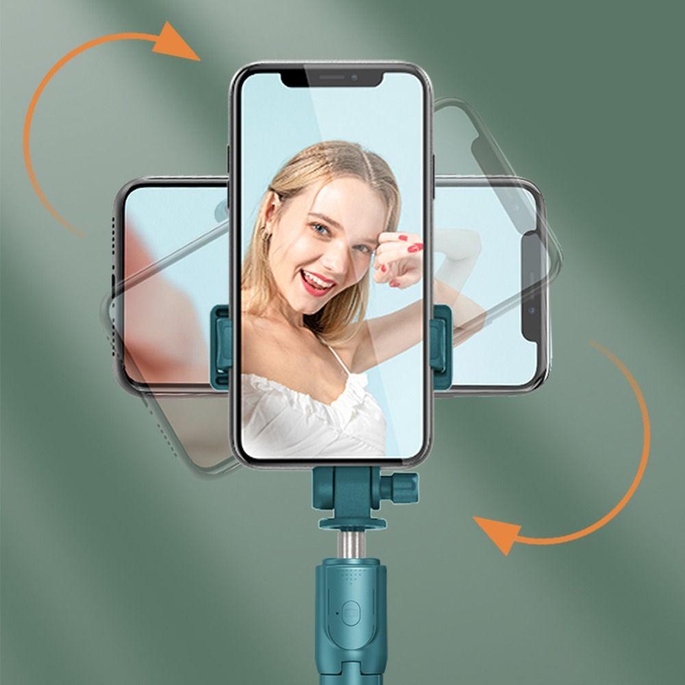 0.7/1/1.7m Bluetooth Cell Phone Tripod Stand with Fill Light Live Streaming Bracket  Girl