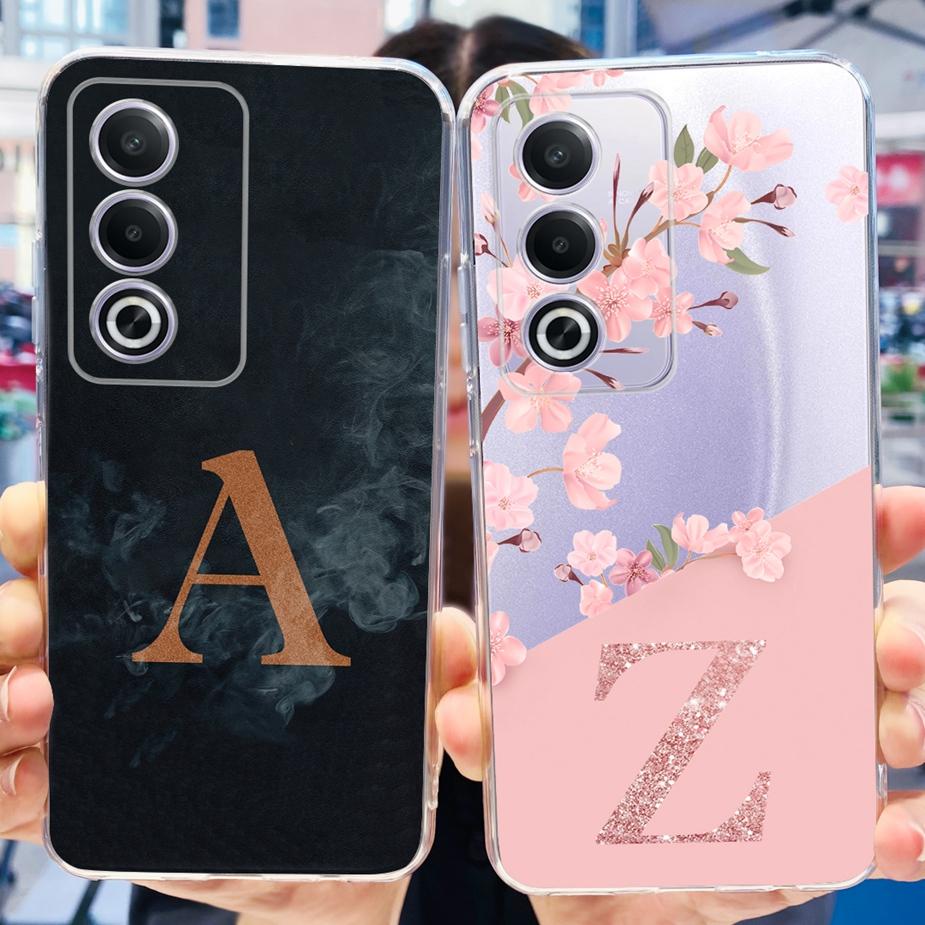 For Oppo A80 5G Case OppoA80 CPH2639 New 26 Letters Cover Clear Silicone Phone Case For Oppo A3 Pro 5G A3Pro CPH2665 Soft Fundas