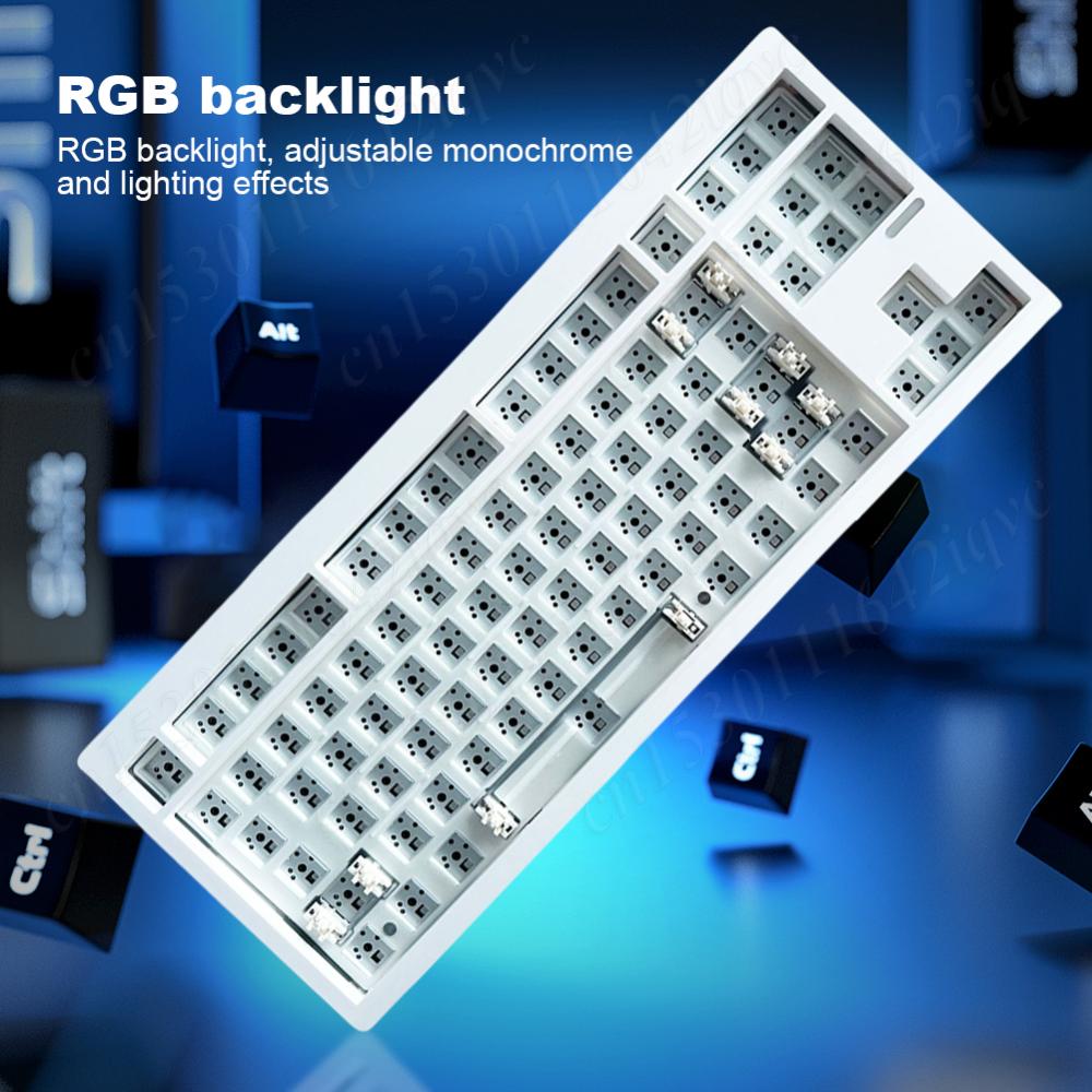 GMK87 Customized Mechanical Keyboard Kit Gaming Keyboard 2.4G/Bluetooth5.0/Wired Gasket Structure Keyboard RGB Backlit Keyboard