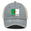 Algeria Flag Print Snapback Mesh Cap, Patriotic Sports Hat Slouchy Adjustable Buckle Sun Visor Leisure Adjustable Baseball Hat
