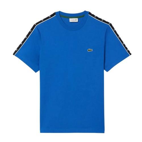 Lacoste Mens Logo Cotton Jersey Stripes T-Shirt