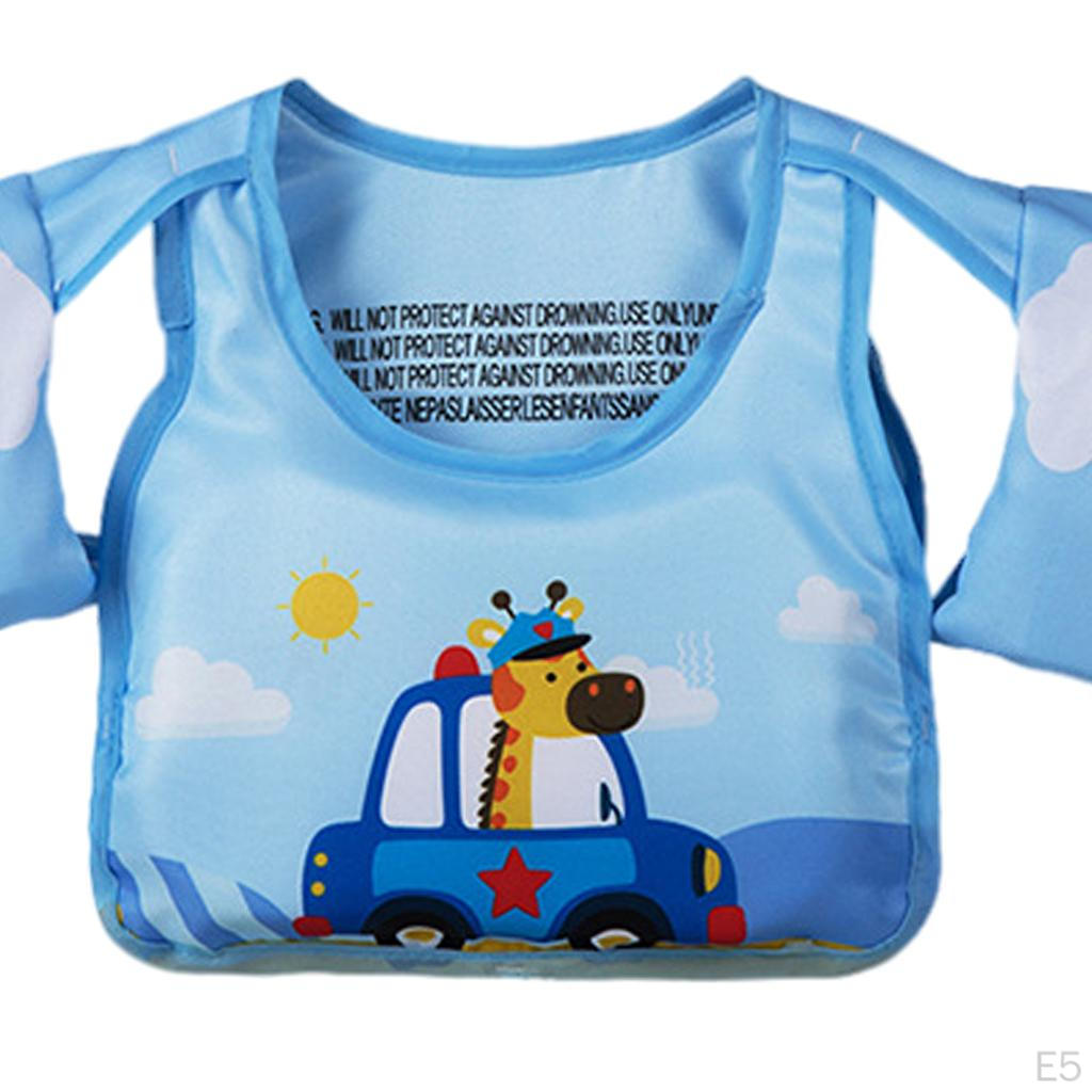 Kids Swim Vest Float Trainer Floating Pool Arm Band Jacket for Baby Children Blue Tailed Mermaid