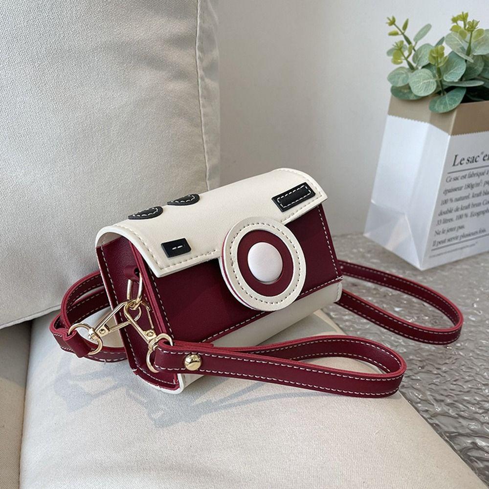 Cartoon Small Square Bag PU Box Bag Portable Camera Bag Women