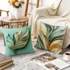 1/4pcs Golden Abstract Leaves Cushions Pillowcase Polyester Cushion Cover Throw Pillow Pillowcover Home Car Sofa Decor