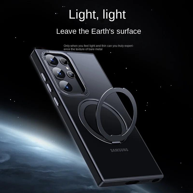 360° Drehbarer Ringhalter Handyhülle für Samsung Galaxy S25 S24 S23 Ultra Plus Magnetisch Schützend Stoßfest Weiche Kante Hülle