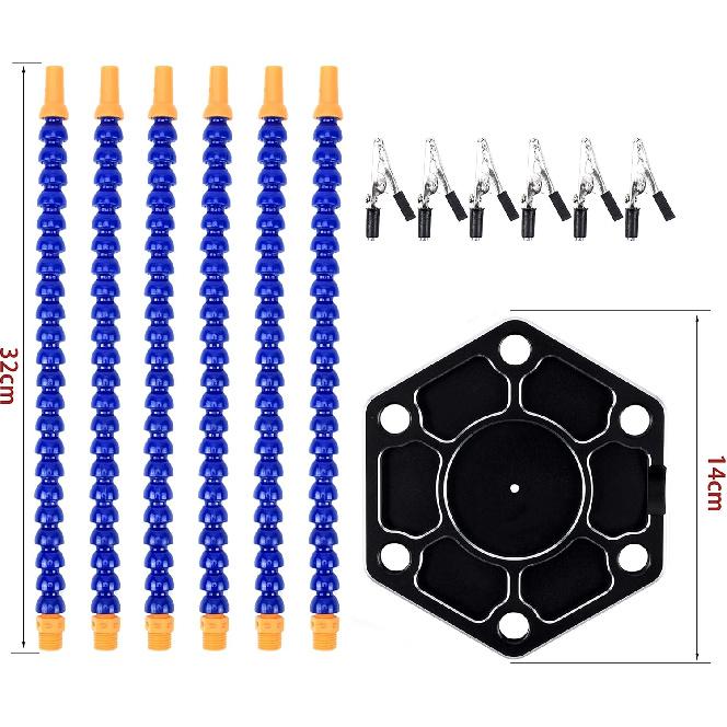 YoungRC Soldering Station with 6 Flexible Soldering Helping Hand Arms Soldering Tool for DIY Soldering,Assembly, Repair, Modeling, Hobby
