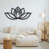 Lotus Flower Metal Wall Art Yoga Studio Mandala Zen Home Decor Spiritual Relaxing Sign