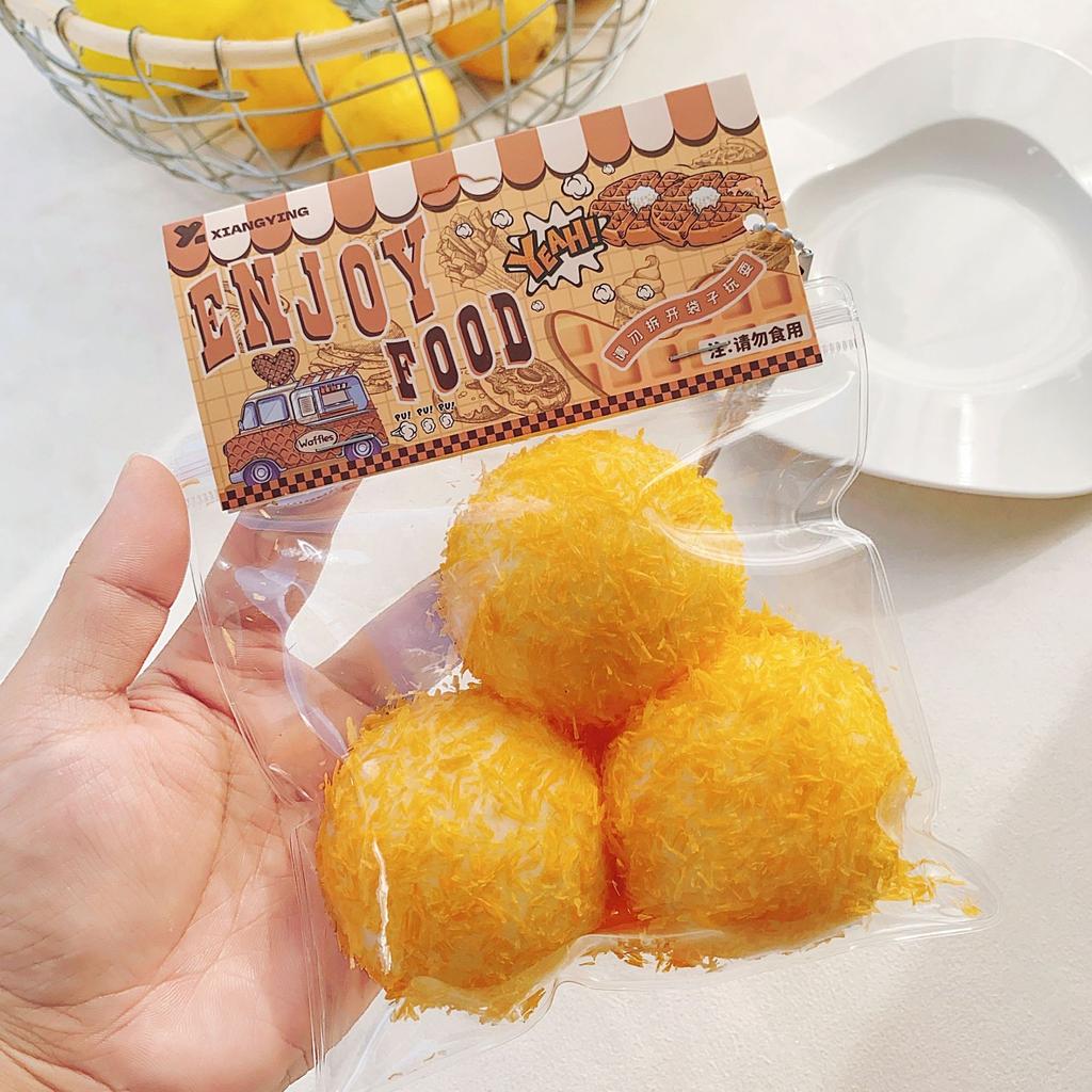 Cute Cartoon Food Squeeze Toy Silicone Pinch Slow Rebound Decompression Toy for Adult Kids Gift Stress Reliever Toys