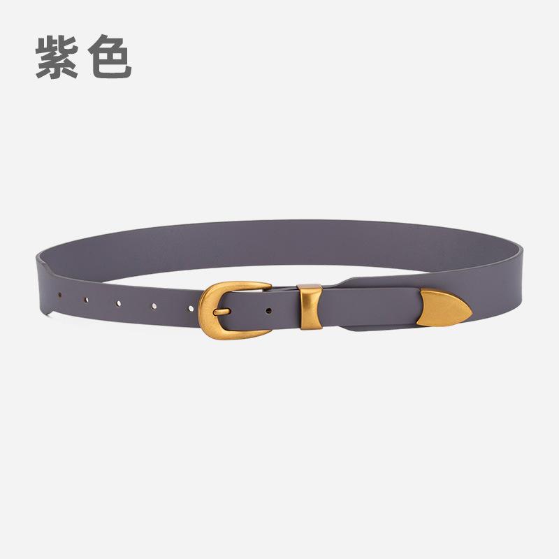 

Leather Women S Belt Pin Buckle Skirt Jeans Premium Decorative Belt Women S 105cm