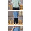 Men's Lightweight Mandarin Collar Printed Shirt Summer Chinese Style Oriental Design Casual Cultural Wear