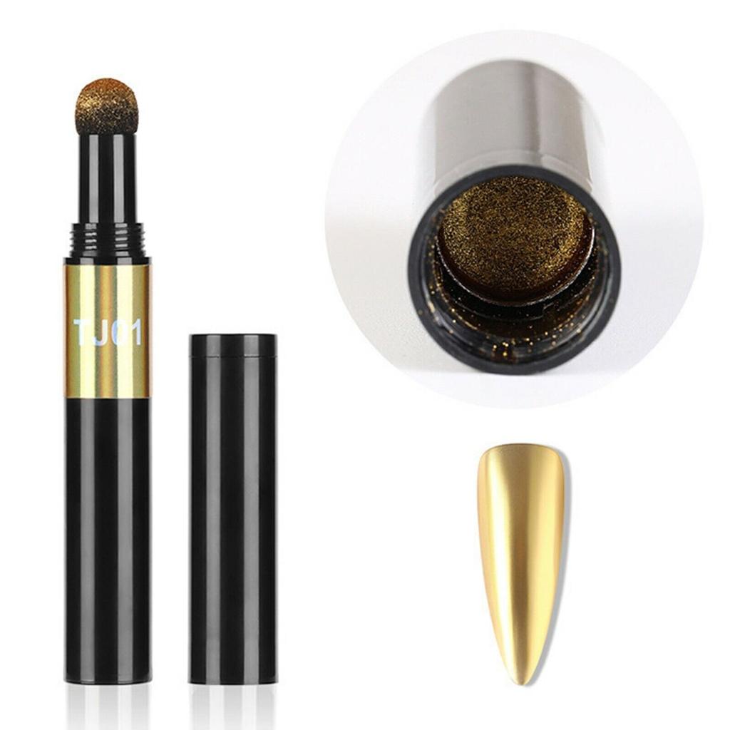12 kolorów Air Cushion Nail Powder Pen Holograficzny proszek do paznokci z efektem lustrzanym