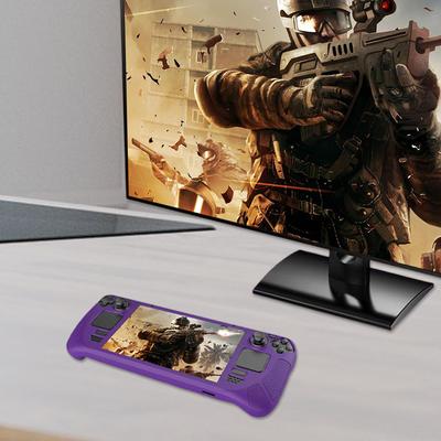 Protective Case Silicone Cover Anti Slip Soft Shell Game Console Case with Bracket Replacement Accessories for Steam Deck