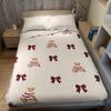 Creme Weihnachtsteddy Flanelldecke Warm Weich Halloween Weihnachten Sofa Warm Gemütlich Dekoratives Dekor Geschenk für Alle Jahreszeiten